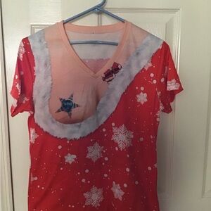 Festive Red Snowflake T-Shirt